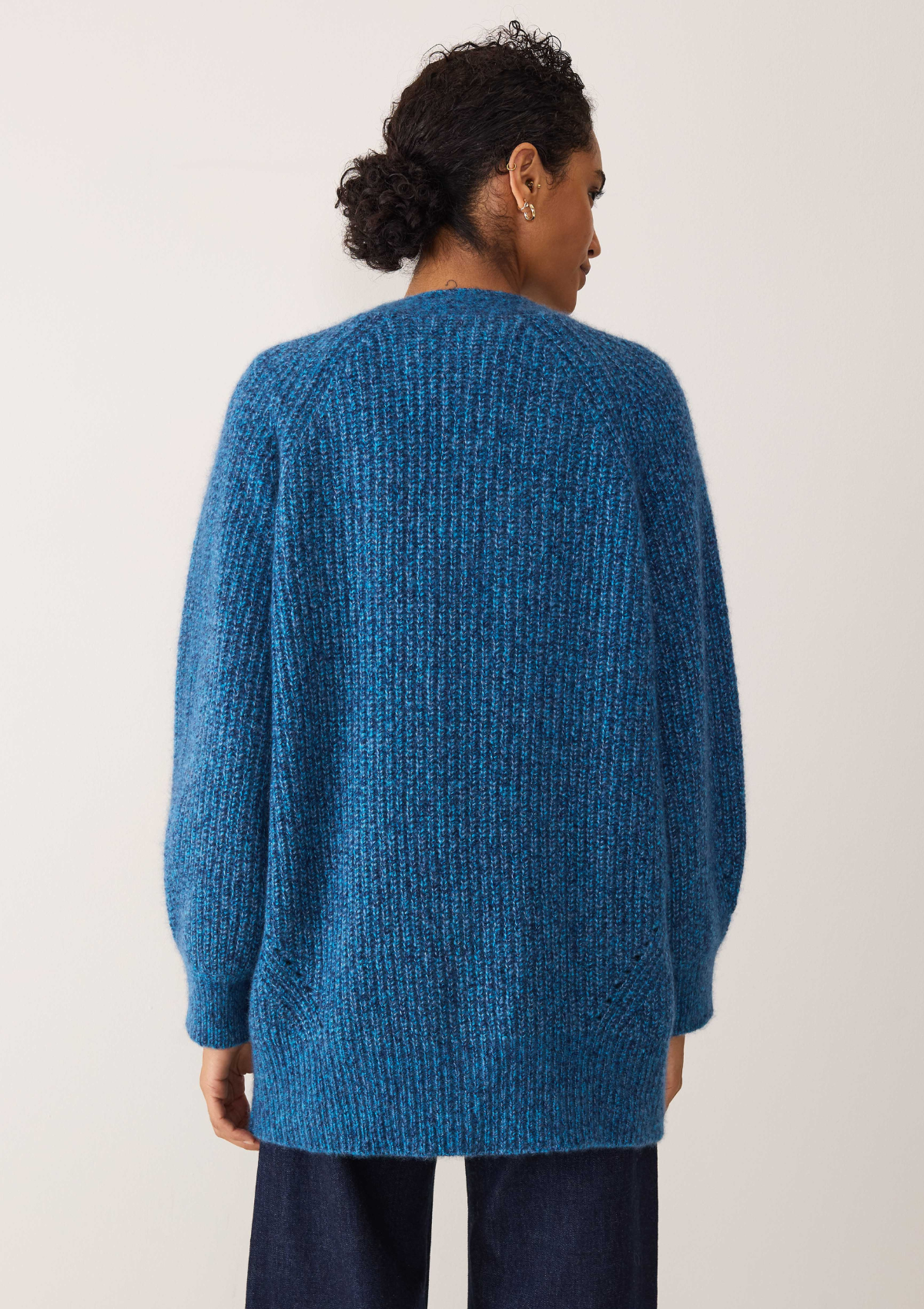 Silk & Cashmere Boyfriend Cardigan in Bonito Blue