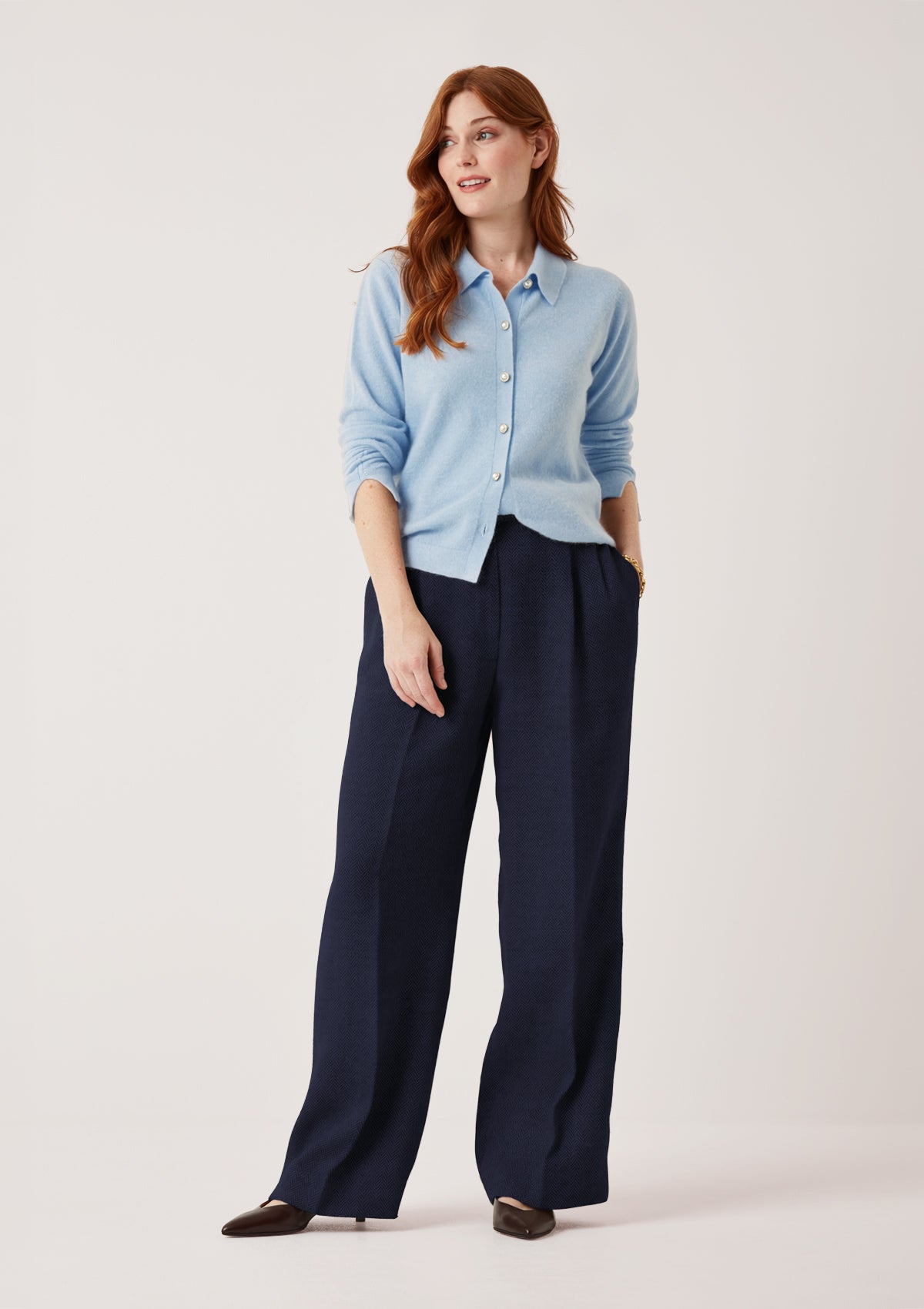 Knitted Shirt in Still Blue