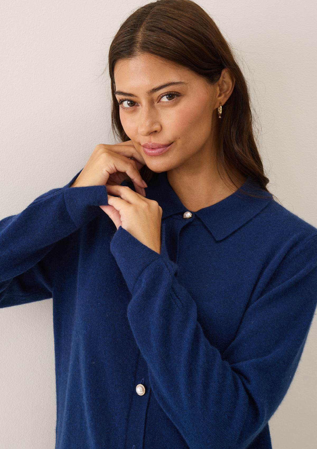 Knitted Shirt in Midnight Blue