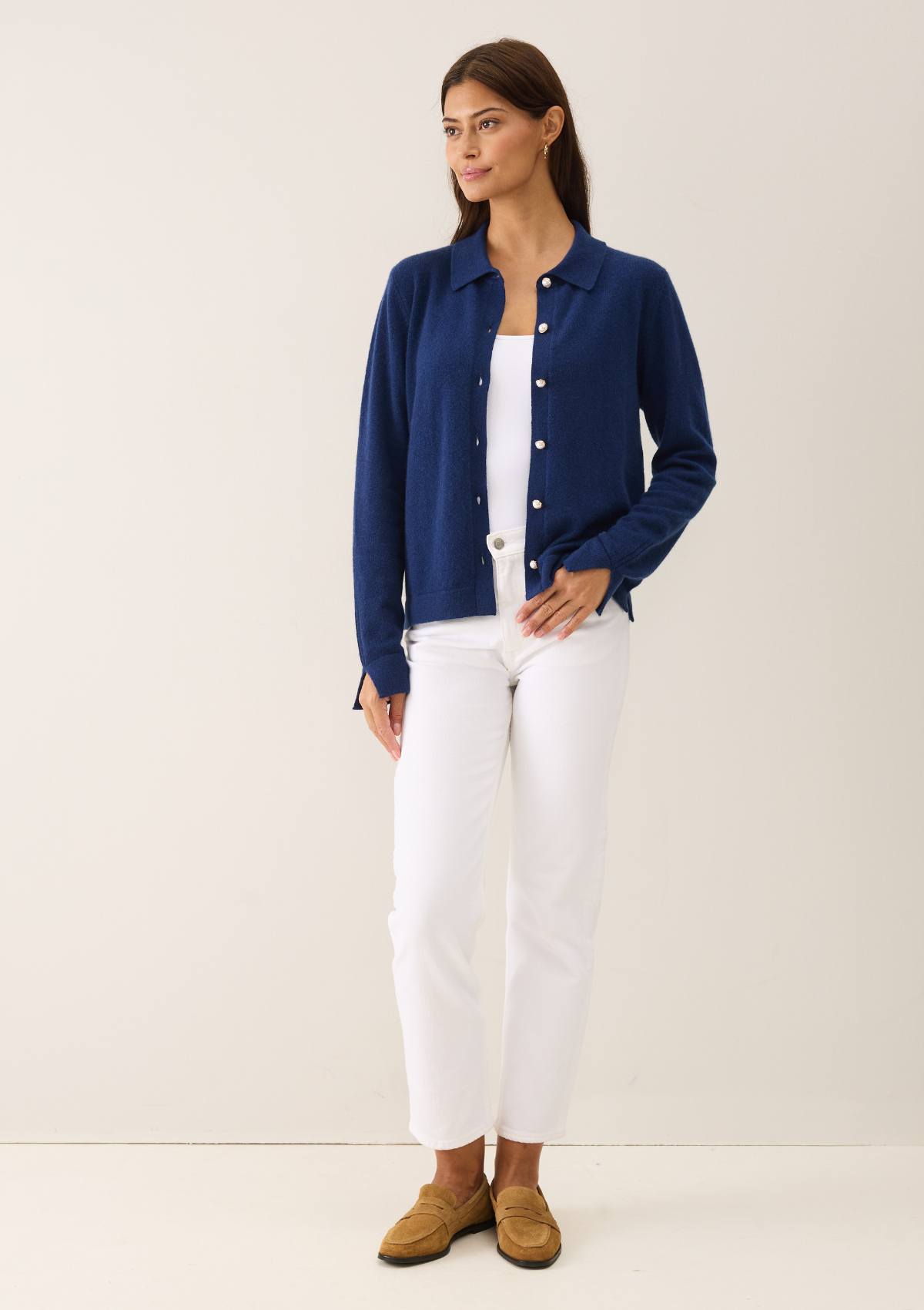 Knitted Shirt in Midnight Blue