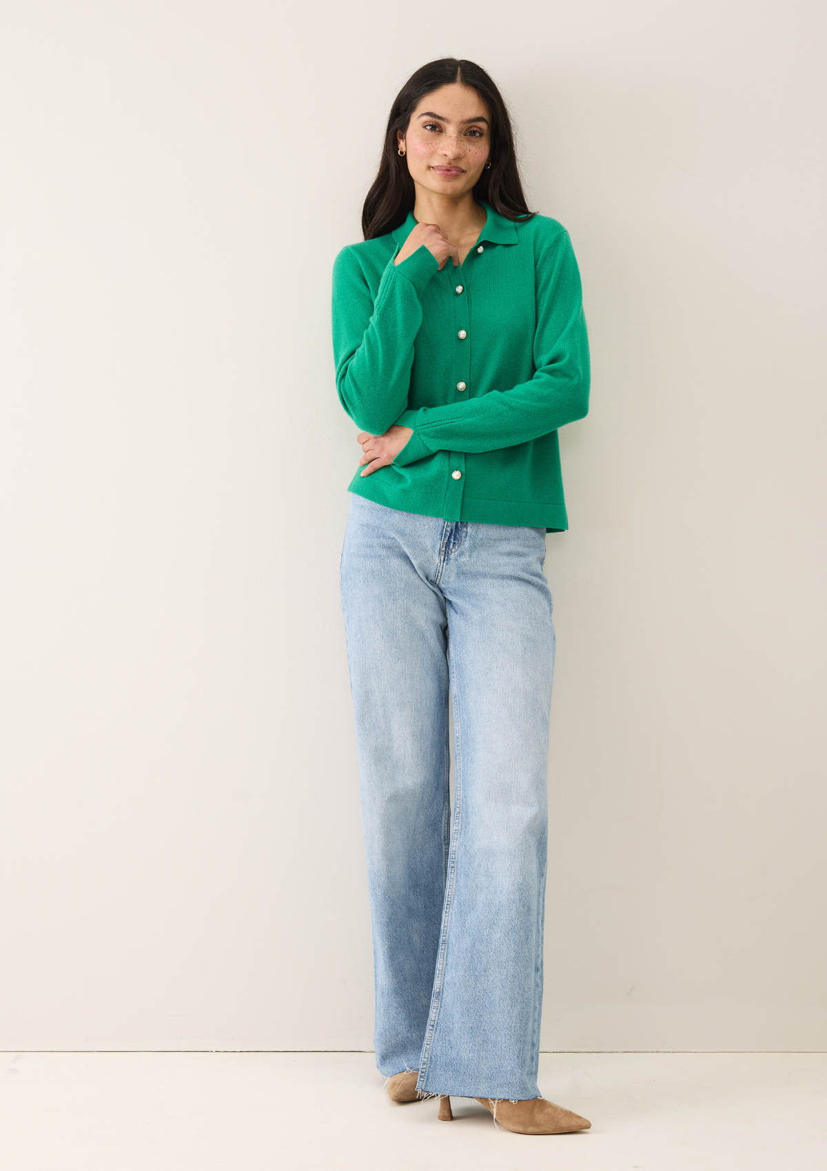 Knitted Shirt in Virdis Green