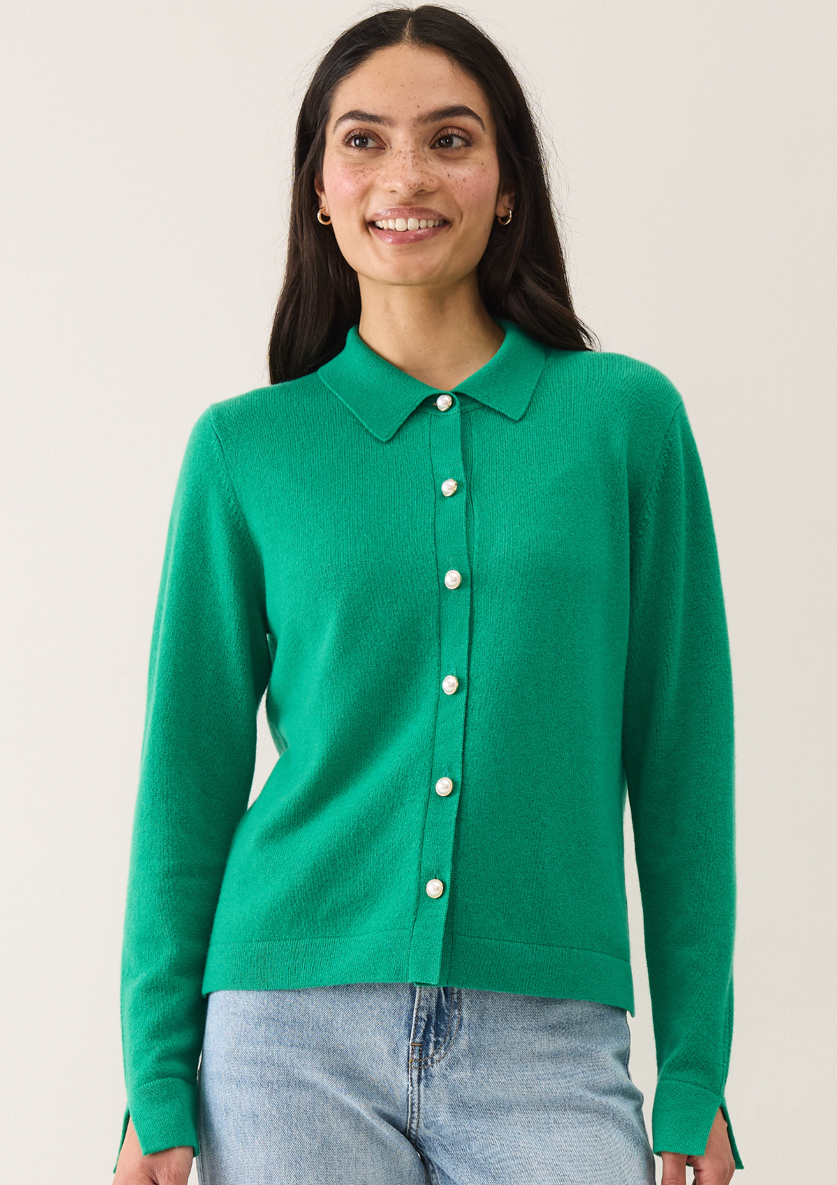Knitted Shirt in Virdis Green