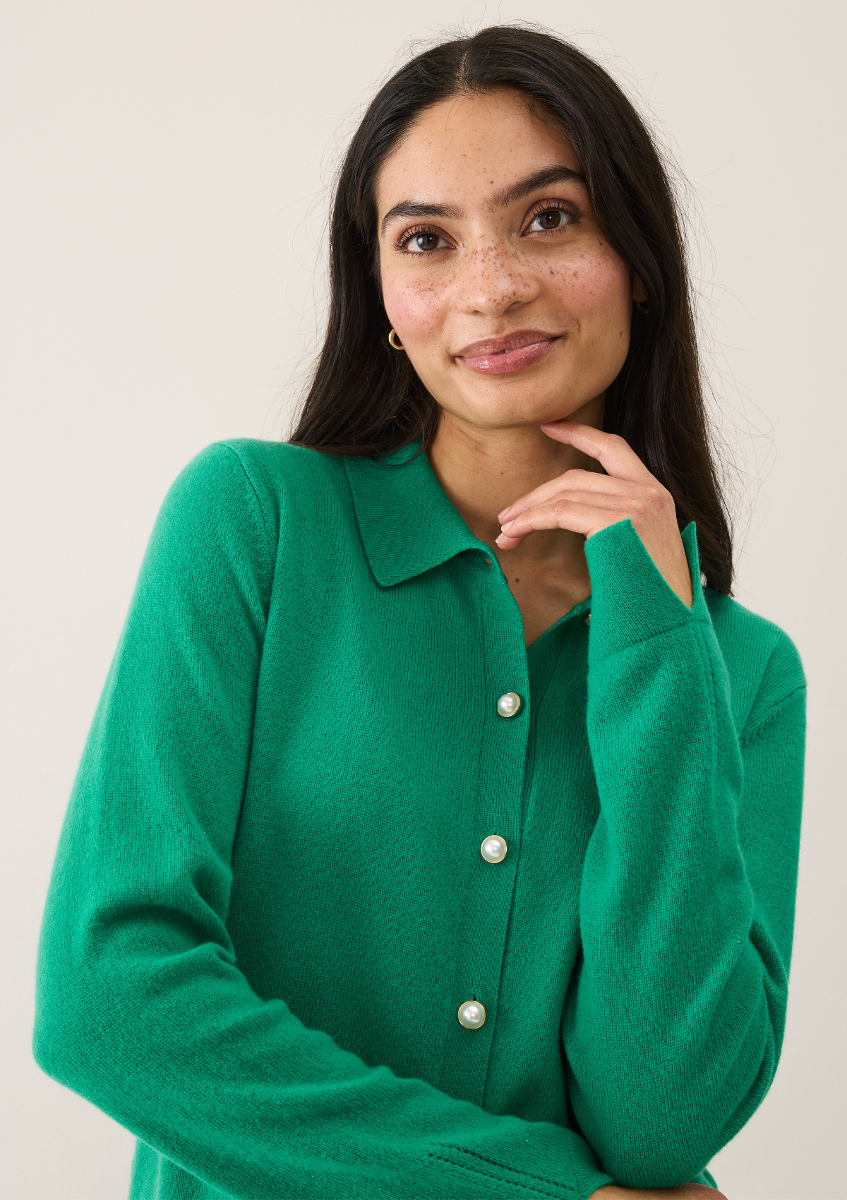 Knitted Shirt in Virdis Green