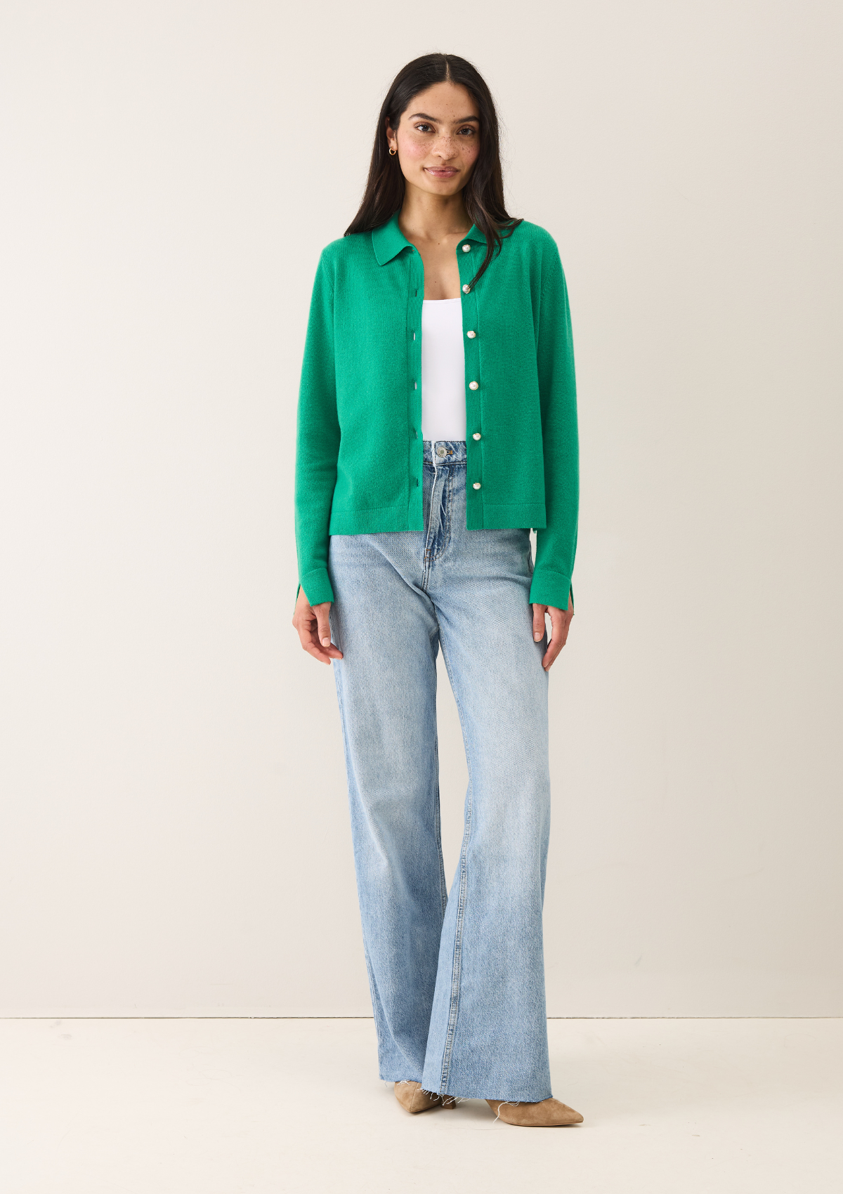 Knitted Shirt in Virdis Green