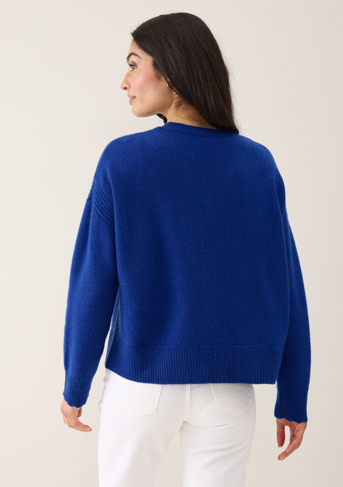 Shell Edge Cardigan in Lapis Blue