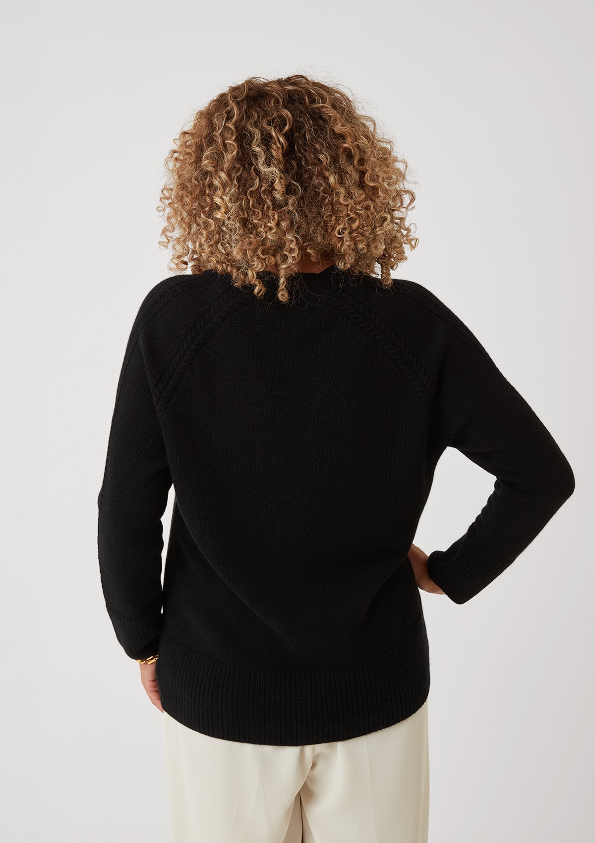 The Luxe Boyfriend Cardigan in Black