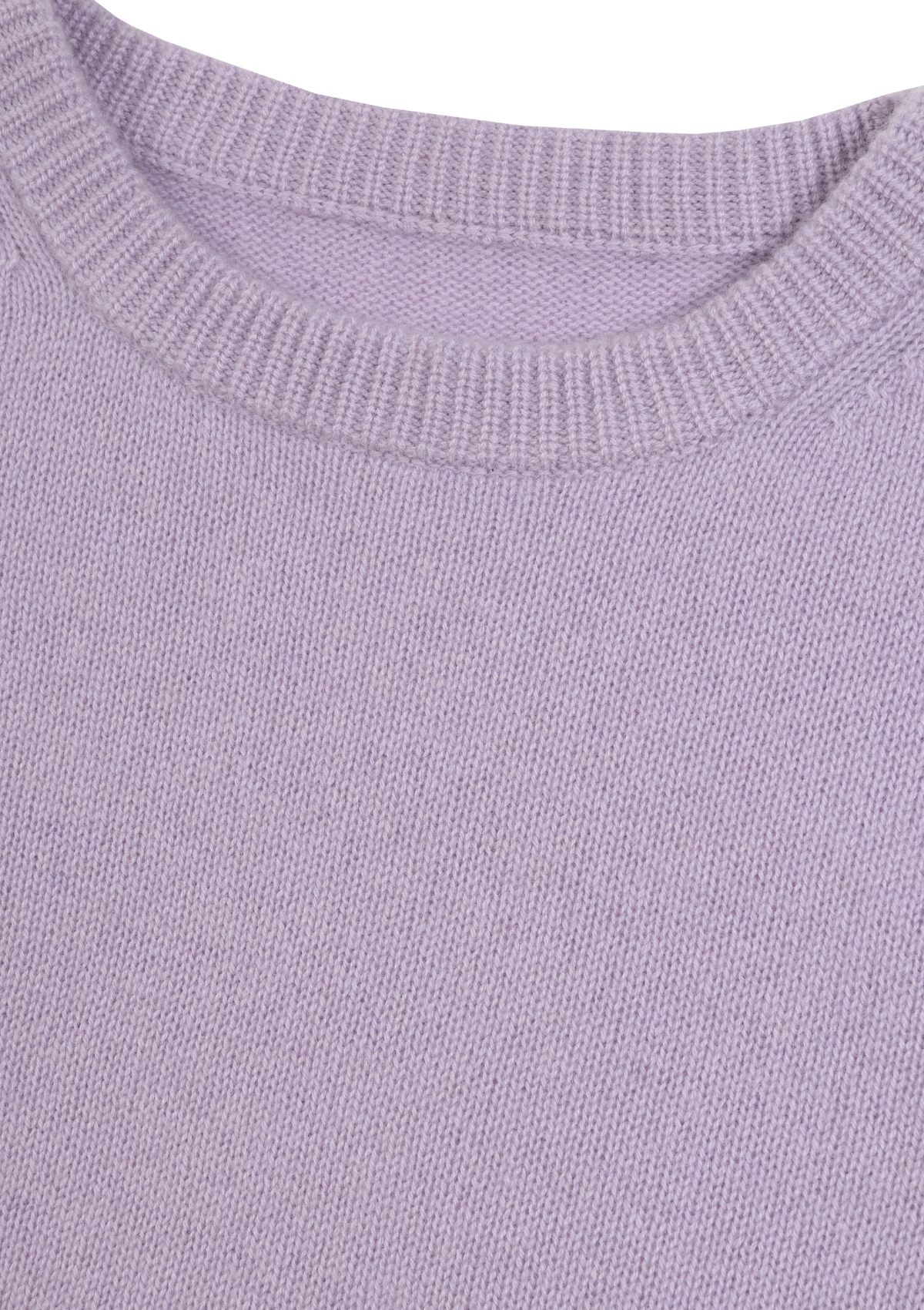 Ribbed Detail Lofty Cashmere Tank in Siberian Lilac