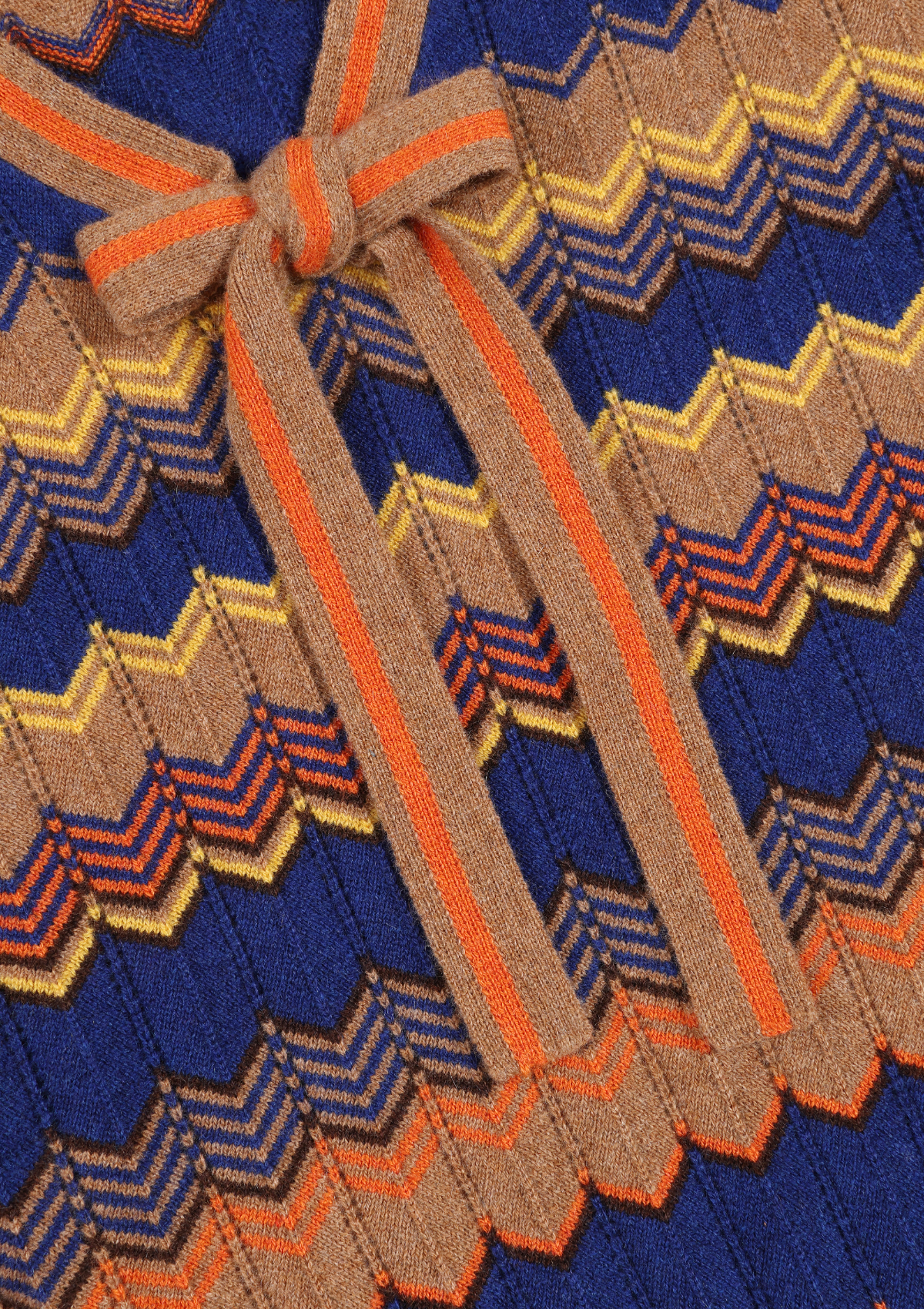 Chevron Stitch Tank in Blue & Orange Mix