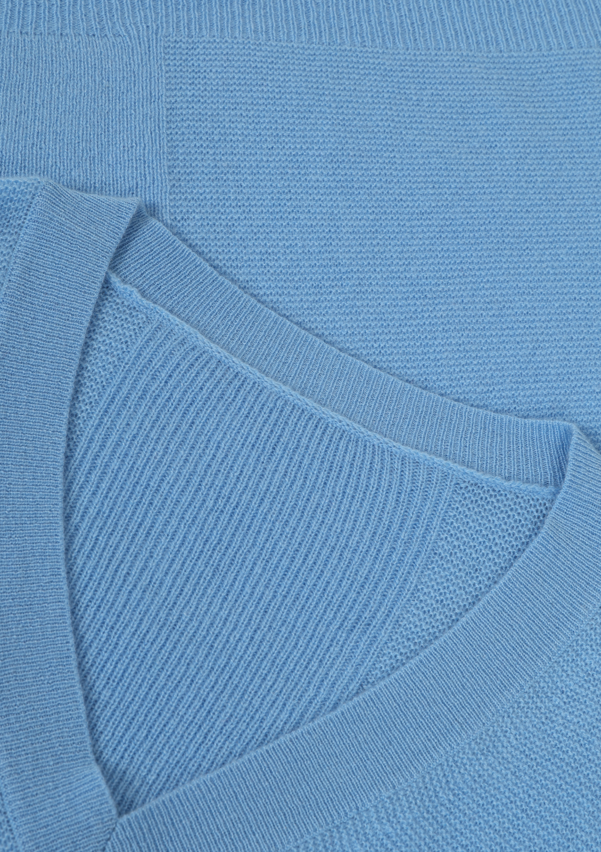 Relaxed Lofty V-Neck Sweater in Delta Blue