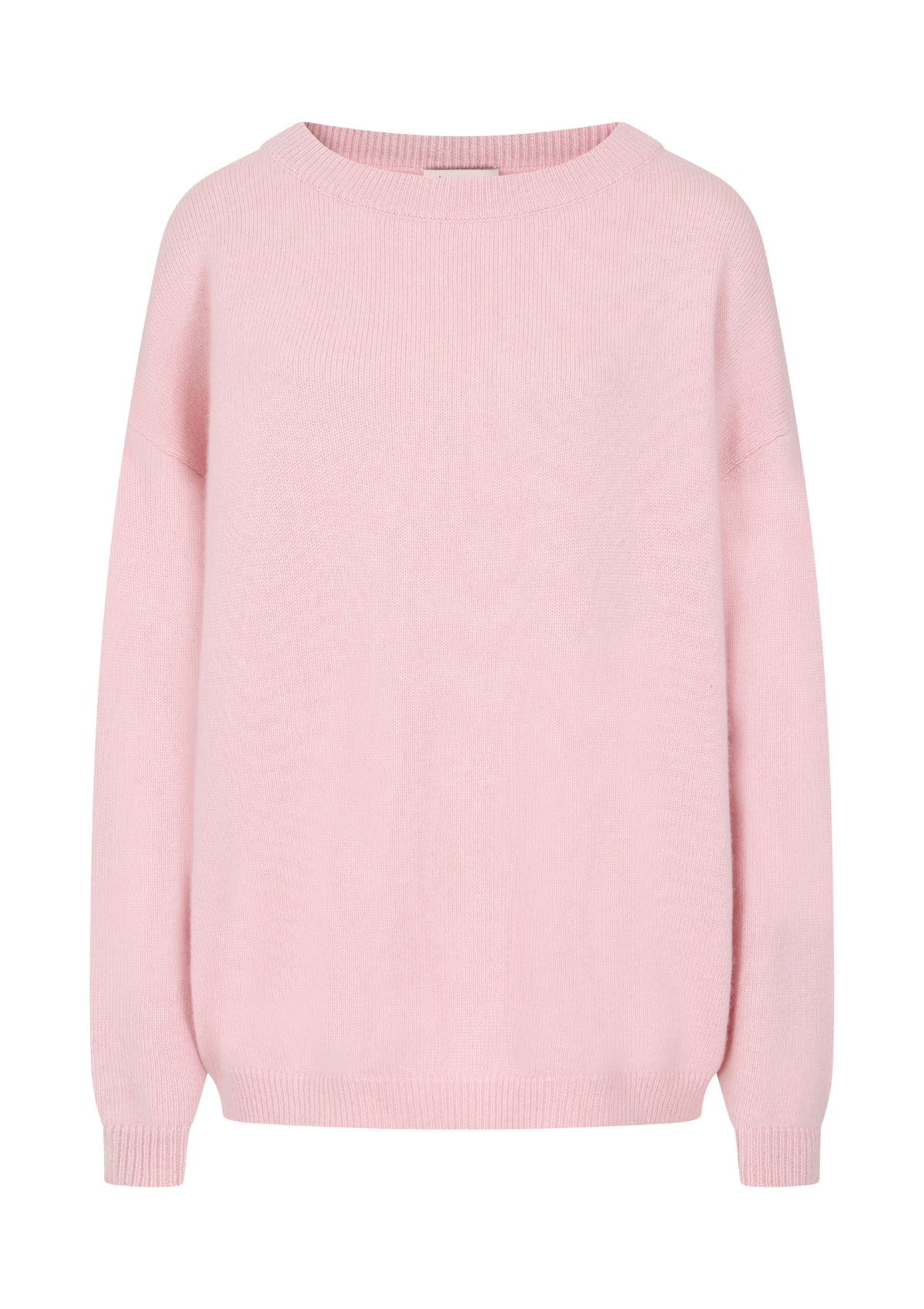 Lofty Oversized Crew Neck Sweater in Pixie Pink