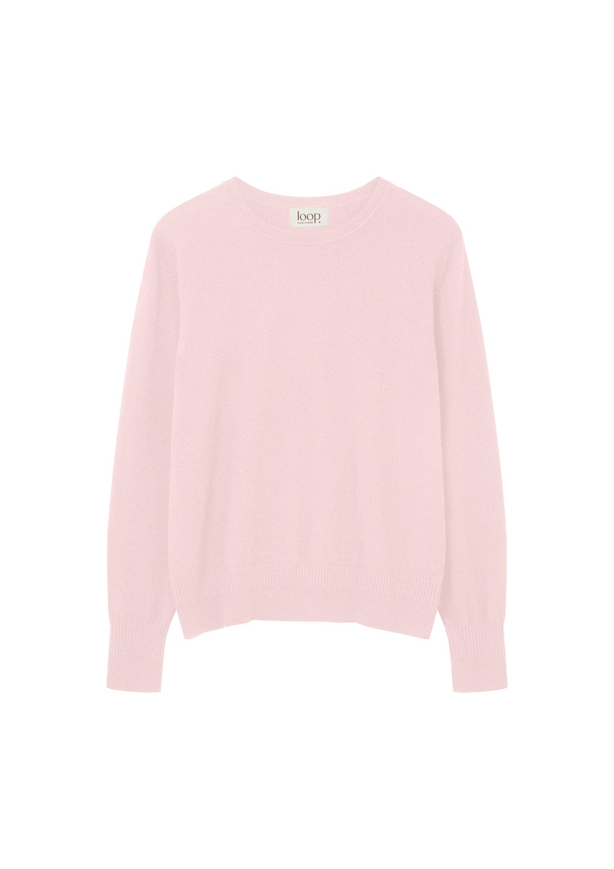 Cashmere Crew Neck Sweater in Pixie Pink
