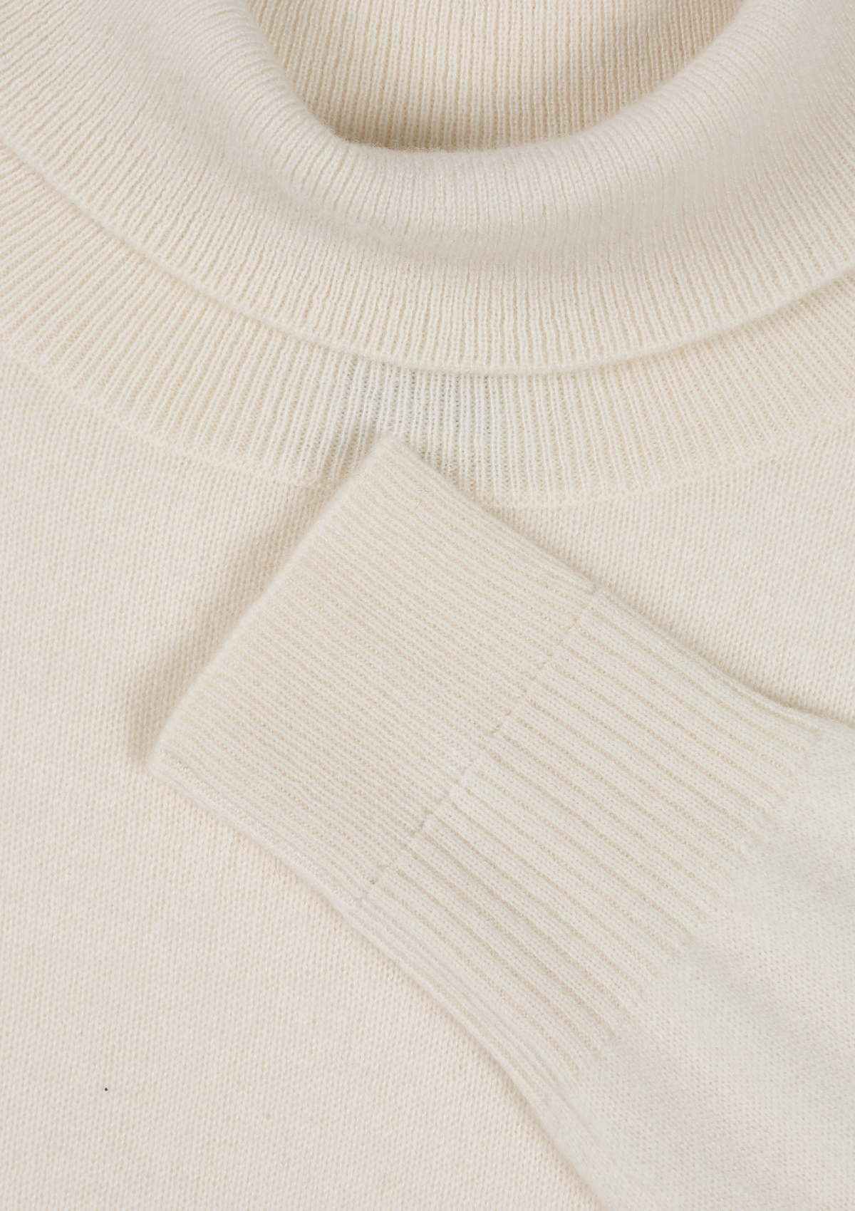 Cashmere Polo Neck Sweater in Snow White