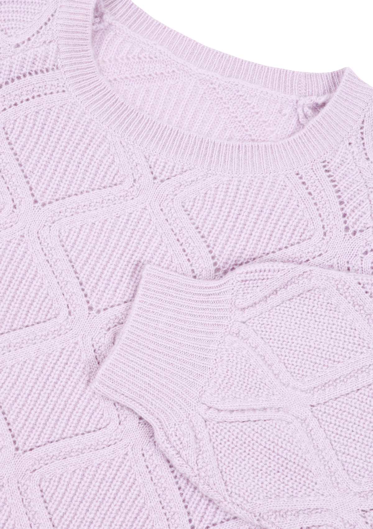 Diamond Stitch Sweater in Siberian Lilac