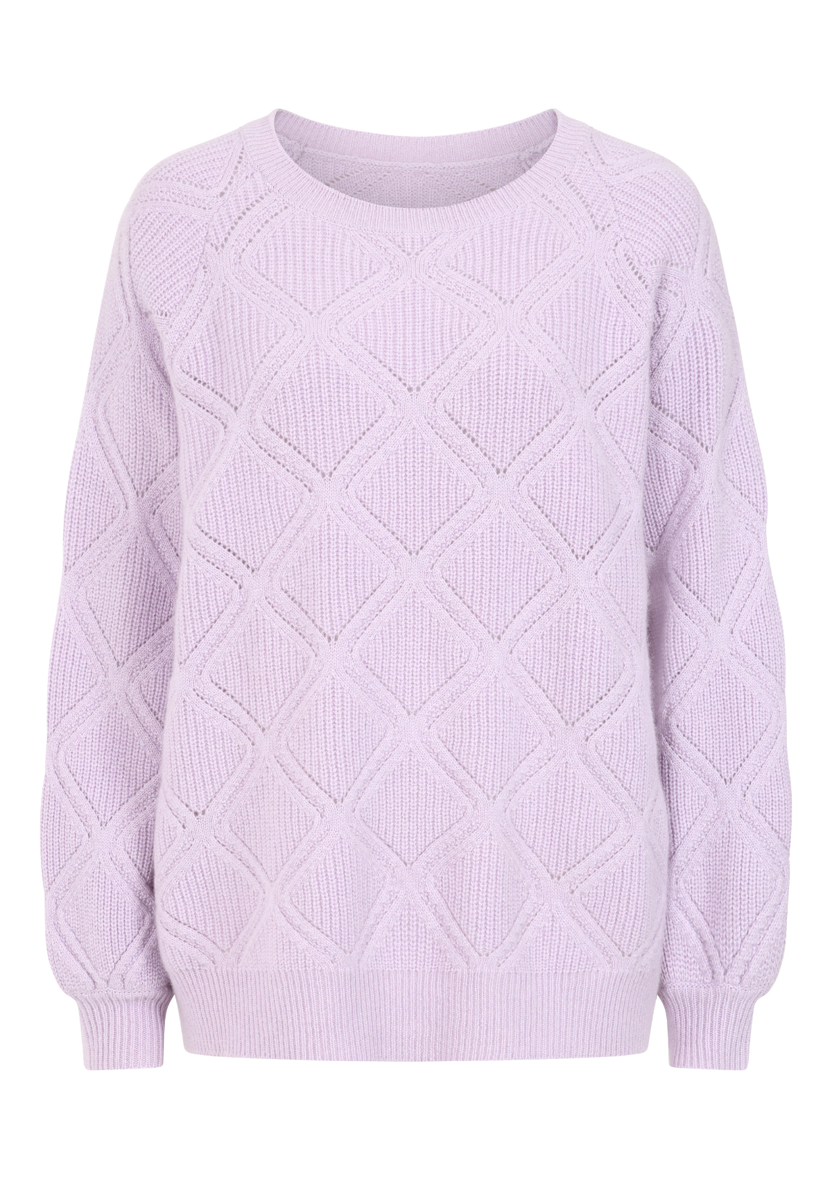 Diamond Stitch Sweater in Siberian Lilac