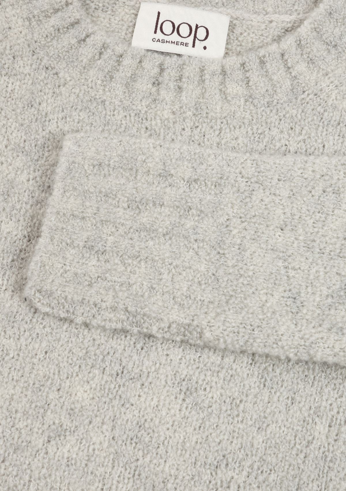 Boucle Sweatshirt in Cement Grey