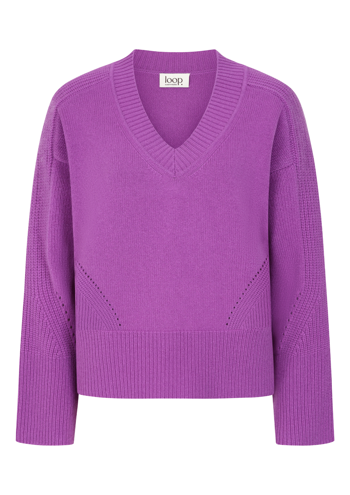 V-Neck Lofty Sweatshirt in Vibration Purple