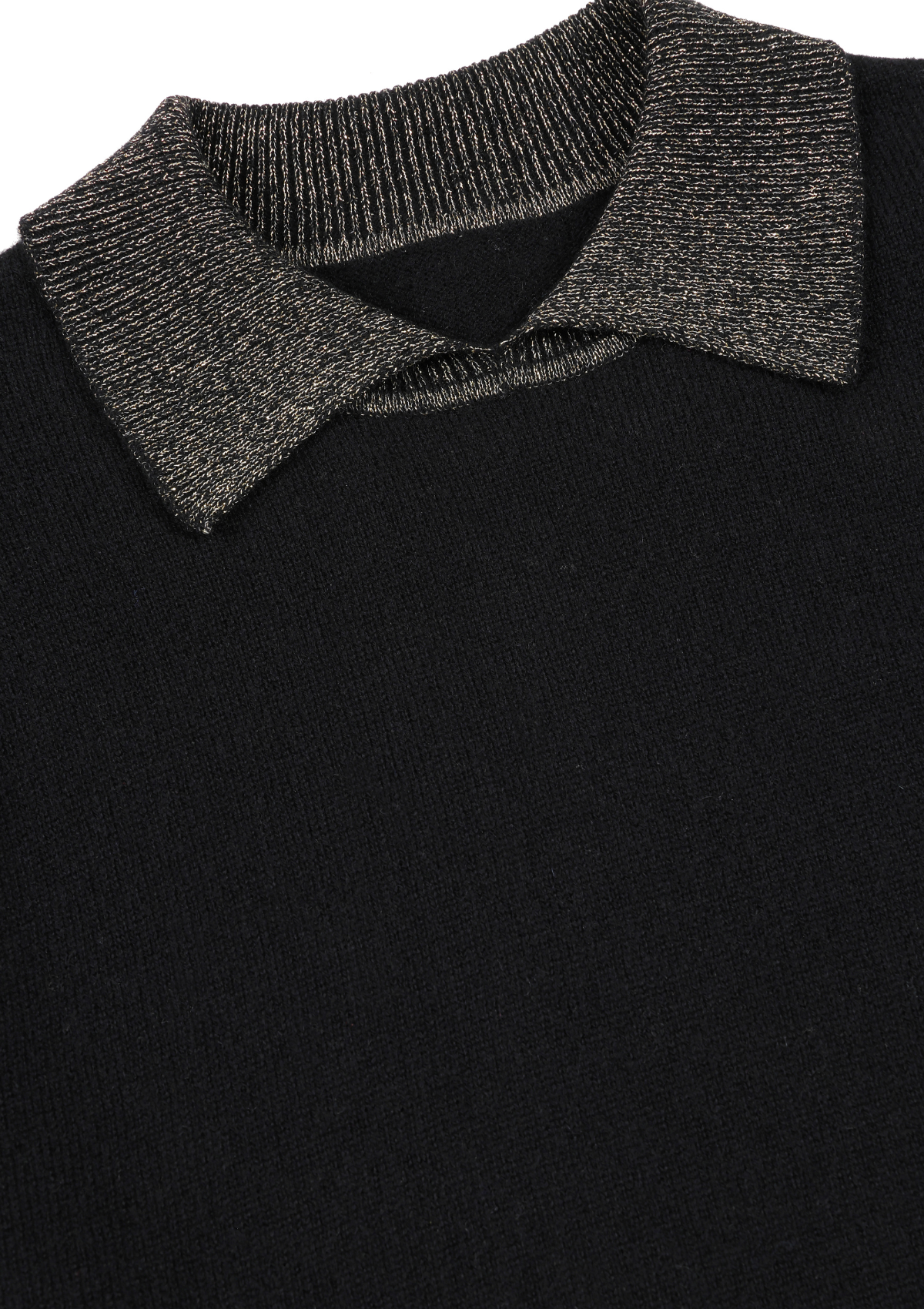 Sweater in Black & Gold with Gold Trim