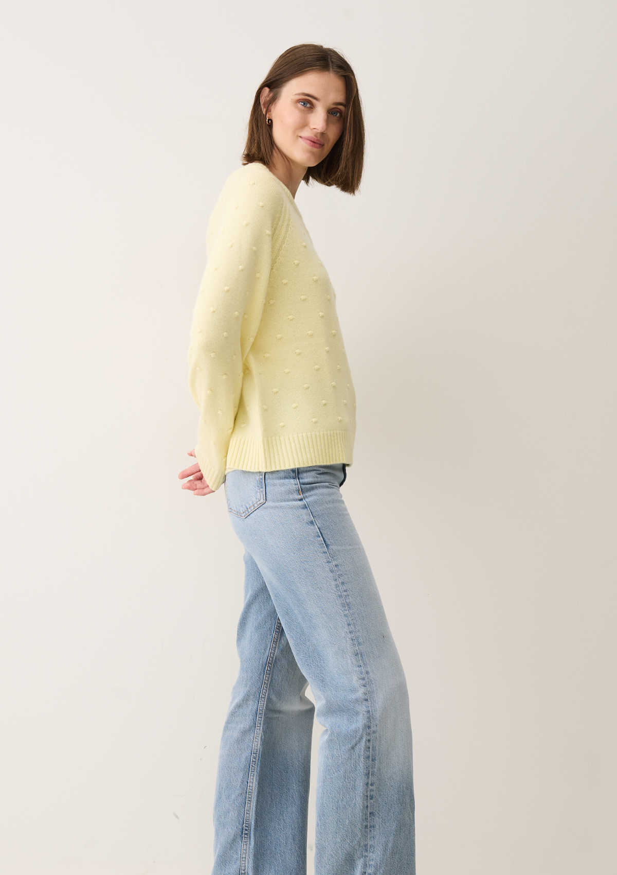 Bobble Sweater in Lemonade Yellow