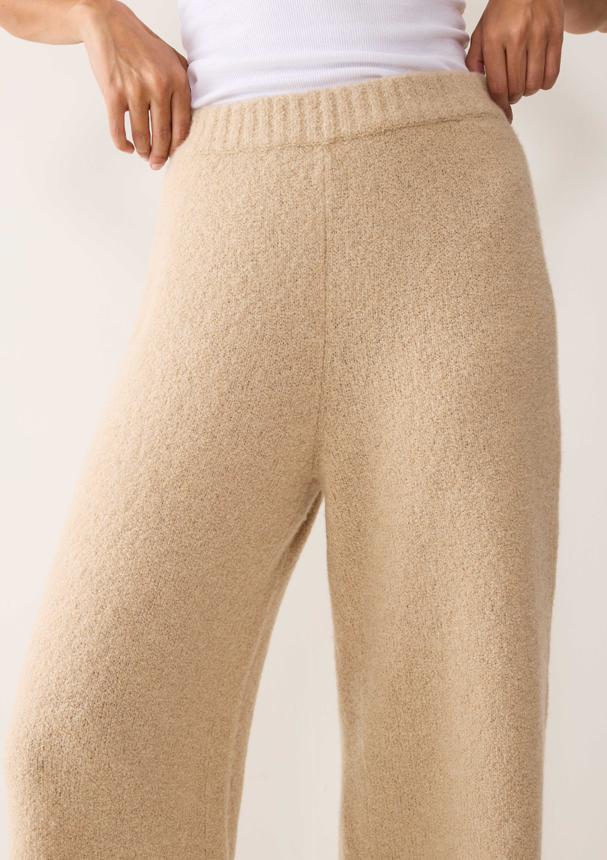 Boucle Trousers in Smoke Beige