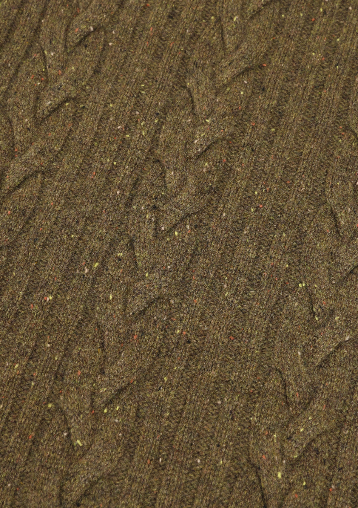 Mens Cable Scarf in Moss Green