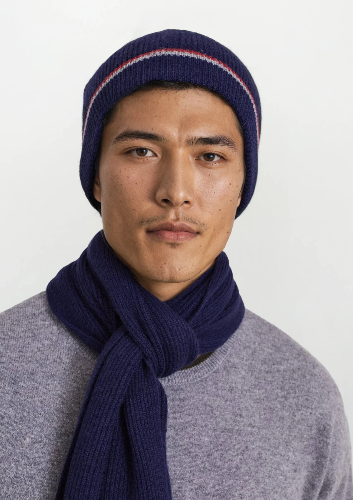 Mens Cashmere Hat in Midnight Blue