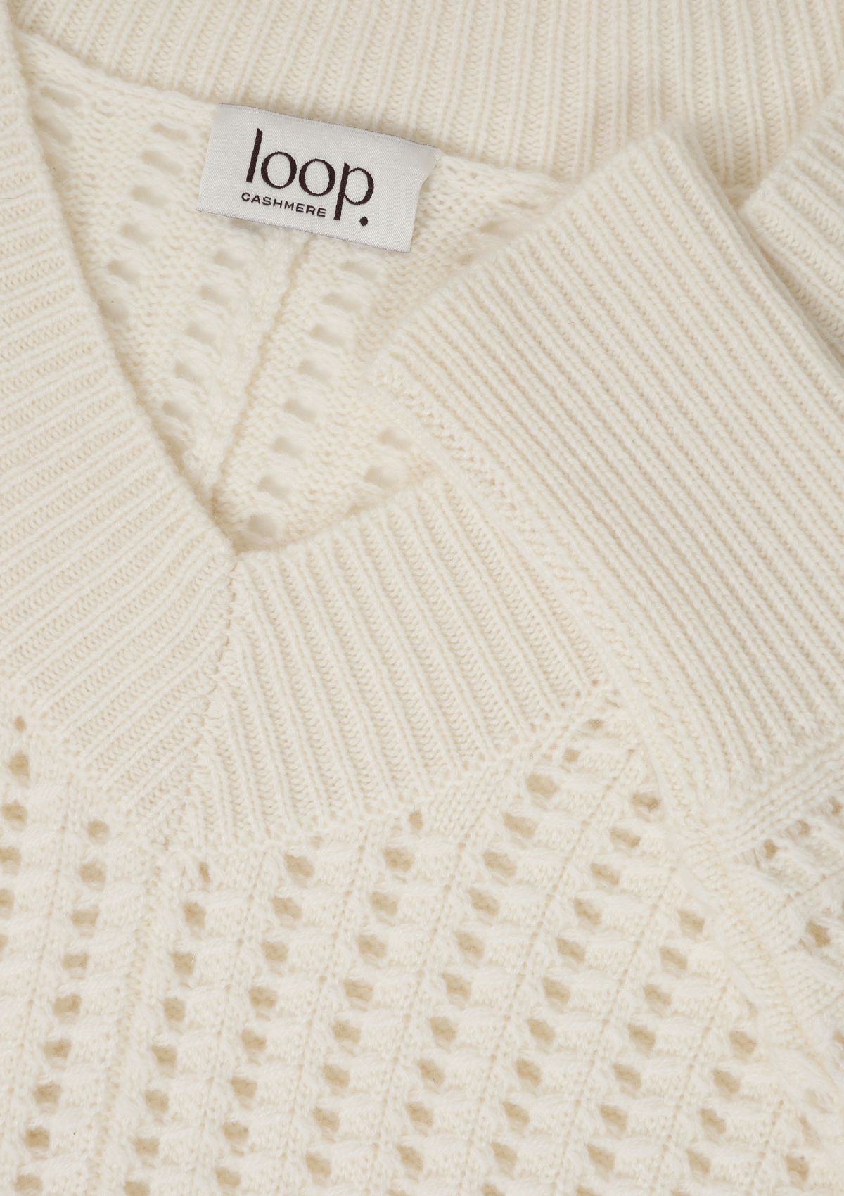 Pointelle Sweater in Snow White