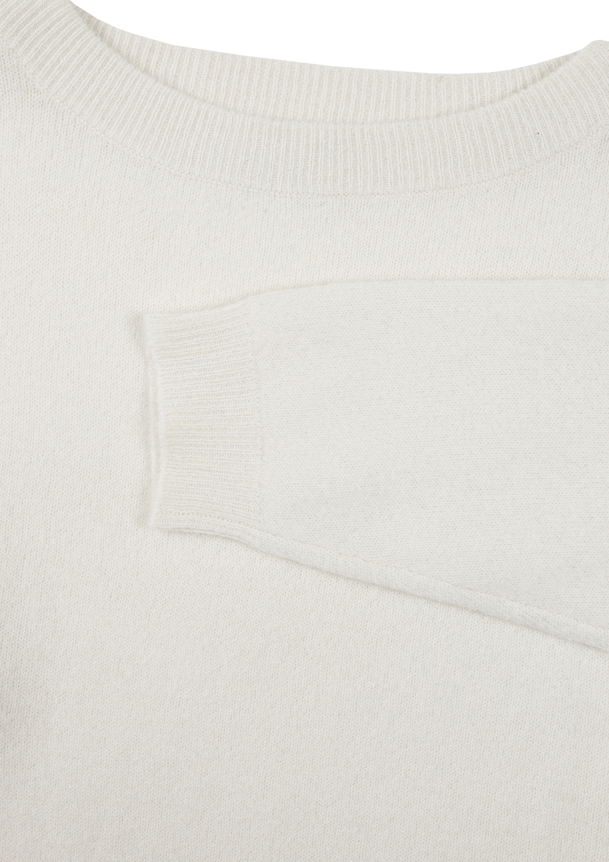 Lofty Oversized Crew Neck Sweater in Pearled Ivory