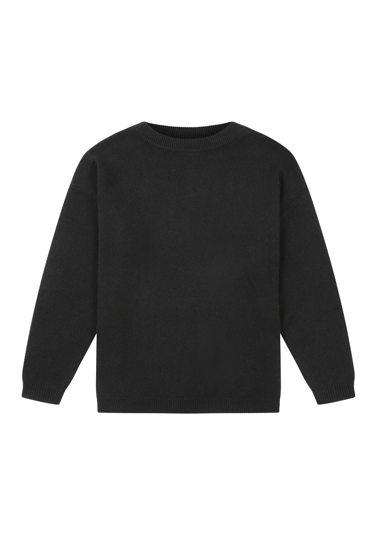 Lofty Oversized Crew Neck Sweater in Black