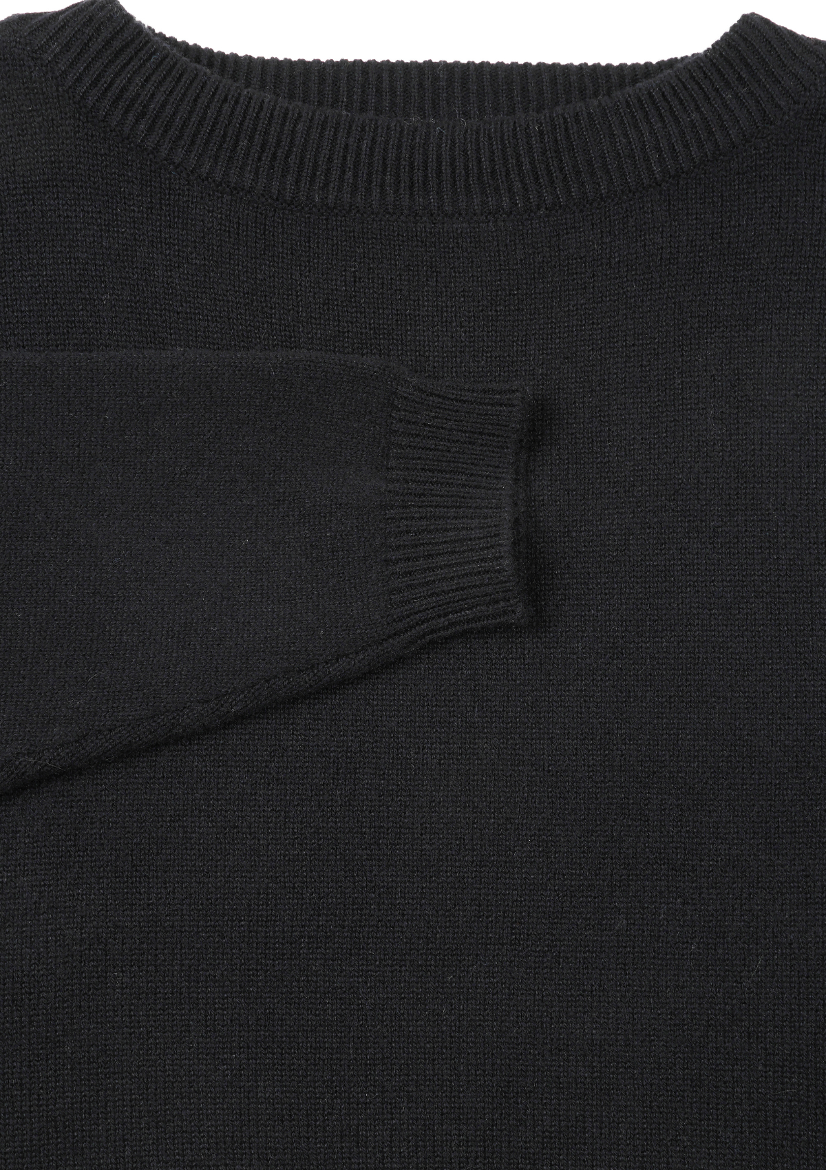 Lofty Oversized Crew Neck Sweater in Black