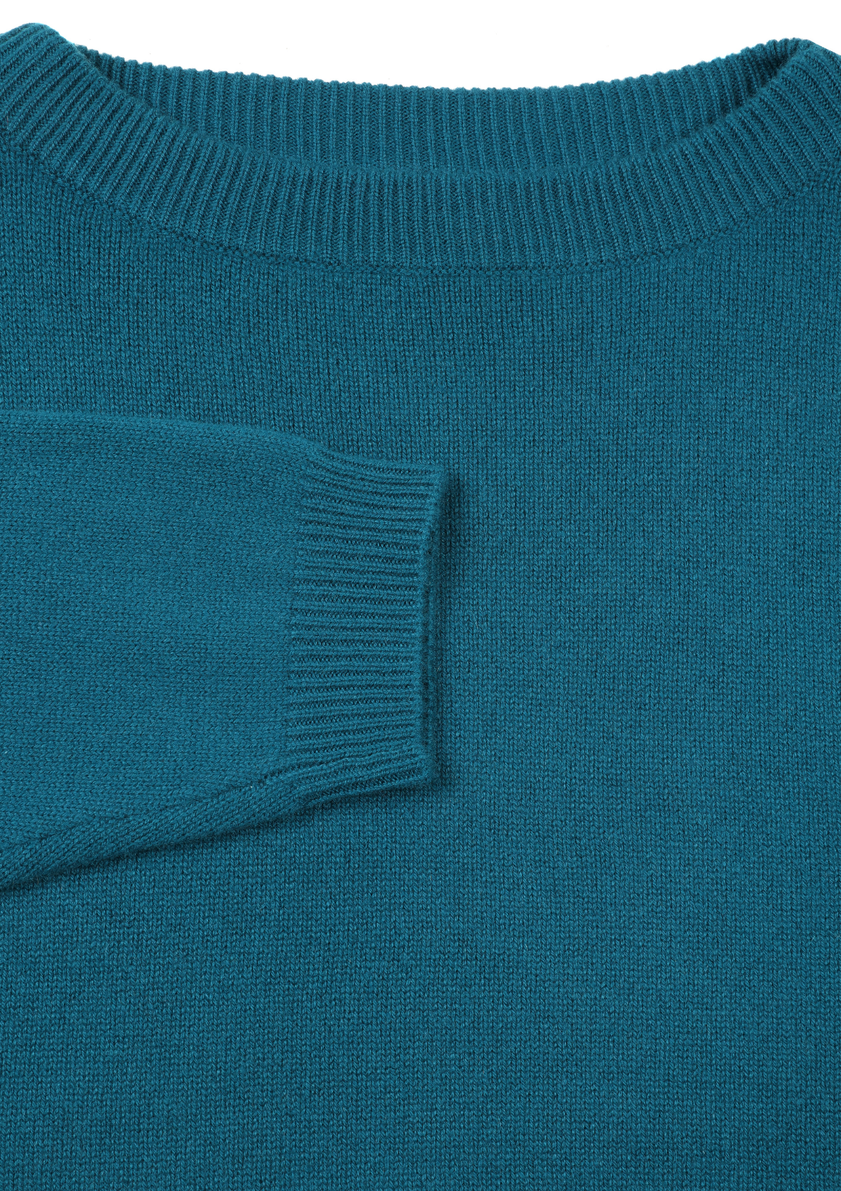 Lofty Oversized Crew Neck Sweater in Mallard Green