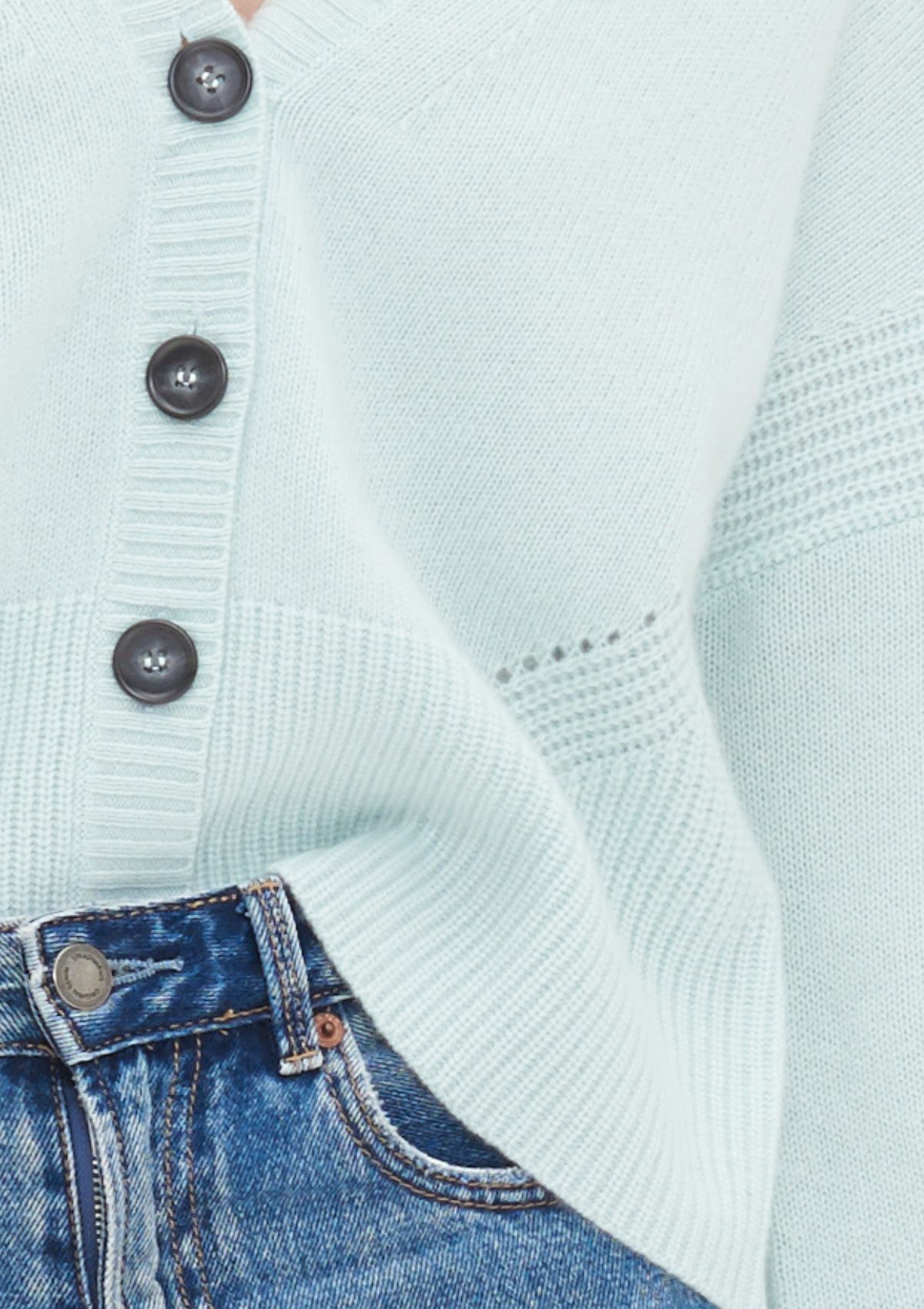 Cashmere Lofty Cardigan in Seaspray Green