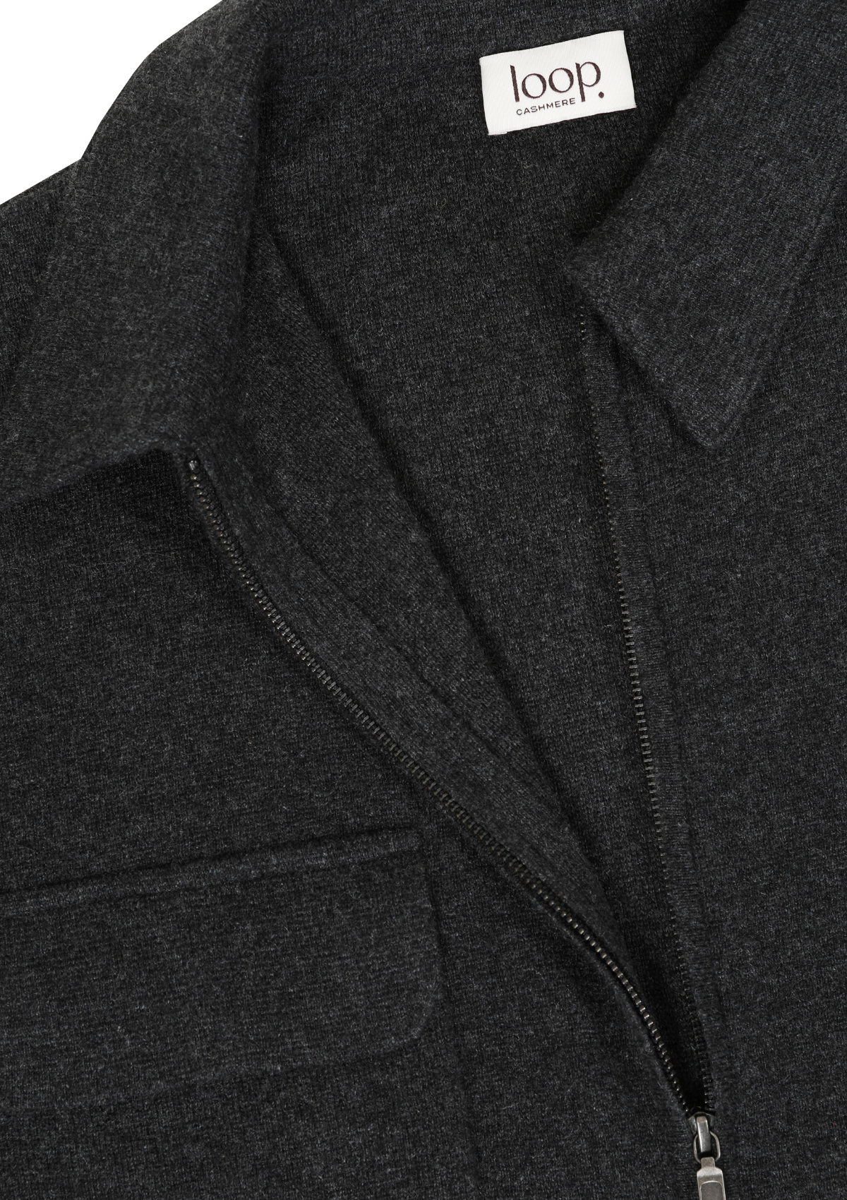 Mens Zip Jacket in Charcoal Grey