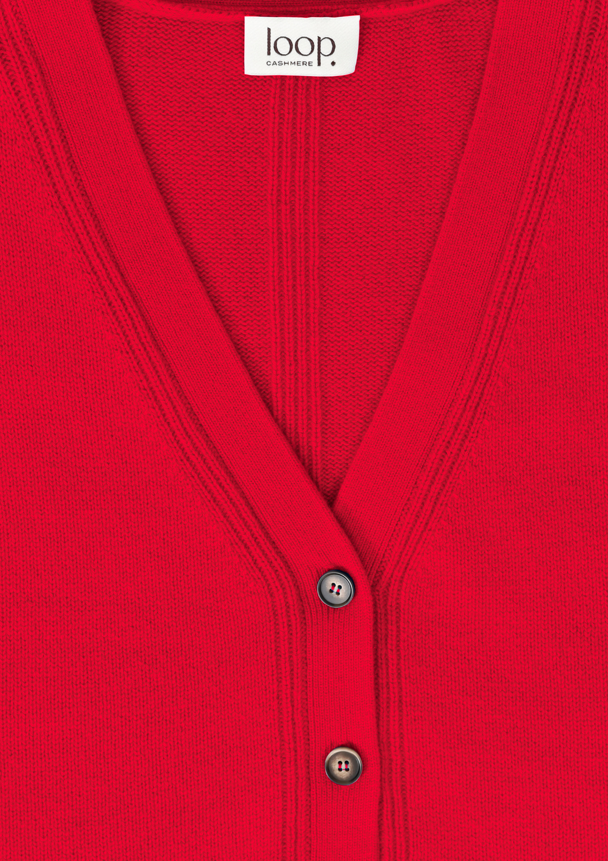 Lofty Cashmere Cardigan in Rouge Red