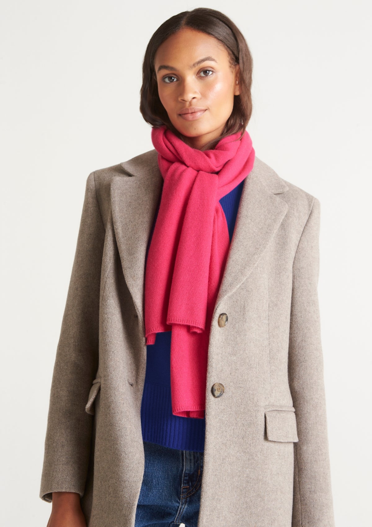 Lofty Cashmere Scarf in Cherry Pink