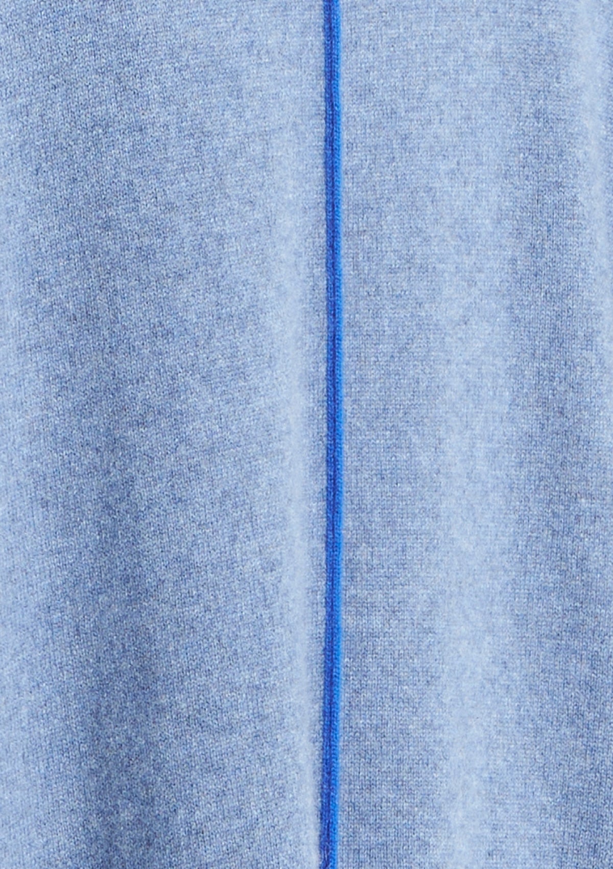 Contrast Trim Polo Neck Sweater in Baltic Blue/Klein Blue