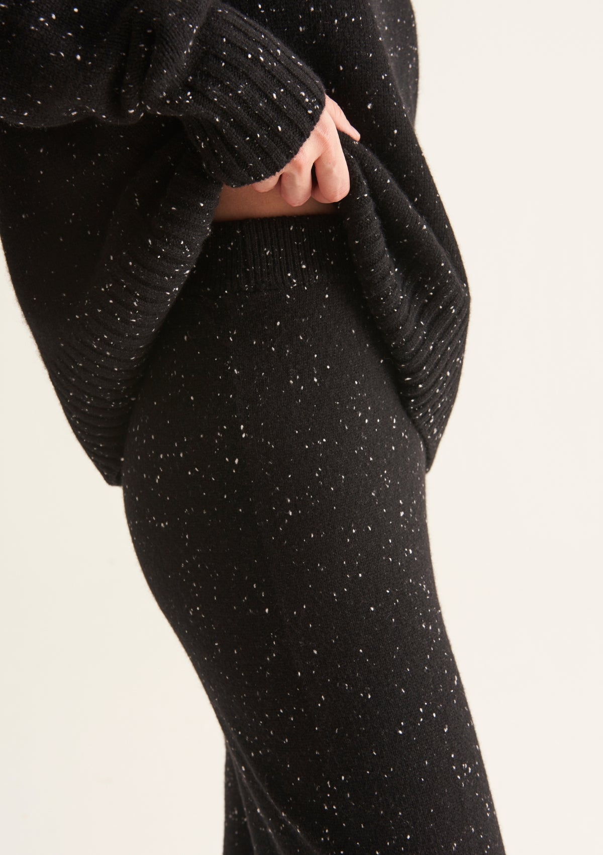 Donegal Knit Trousers in Cinder Grey