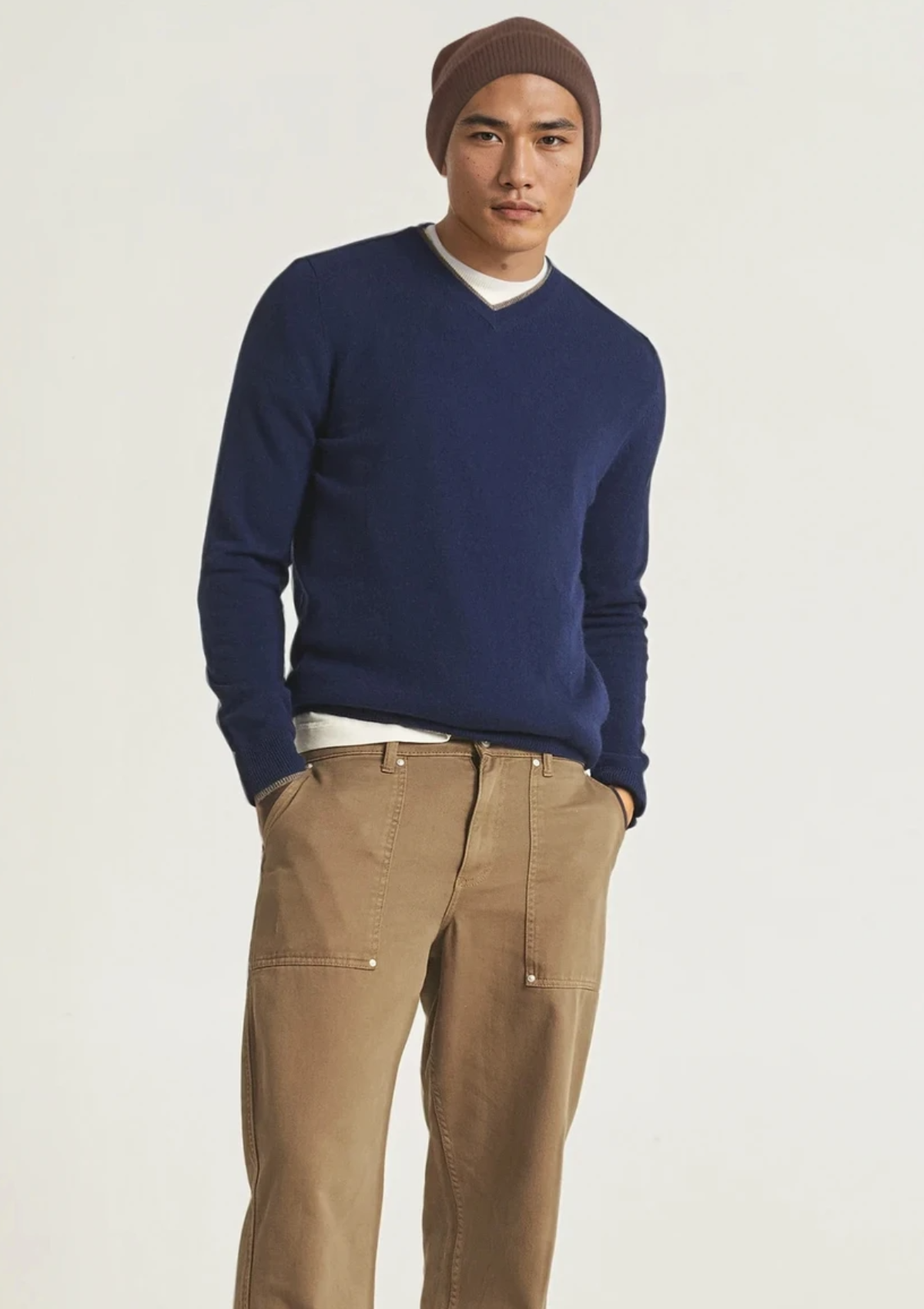 Mens Cashmere Hat in Cedar Brown