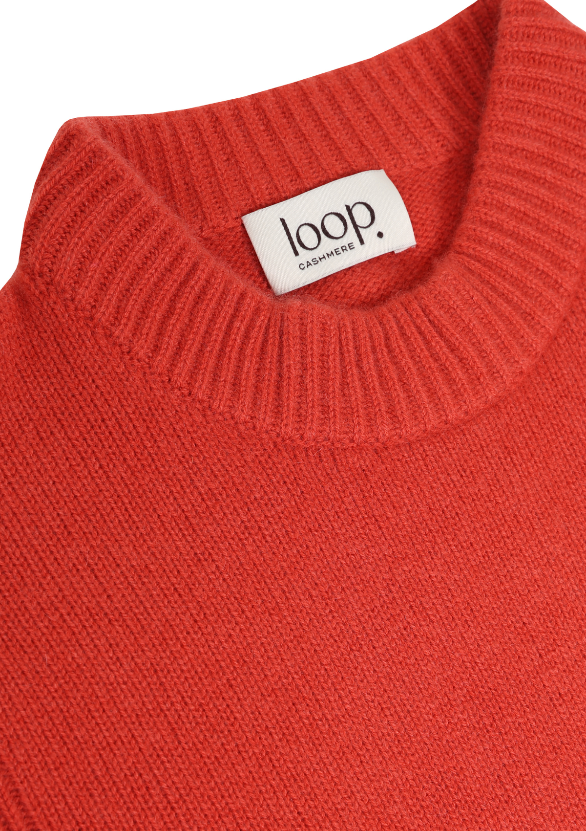 Cashmere Sweatshirt in Hot Coral