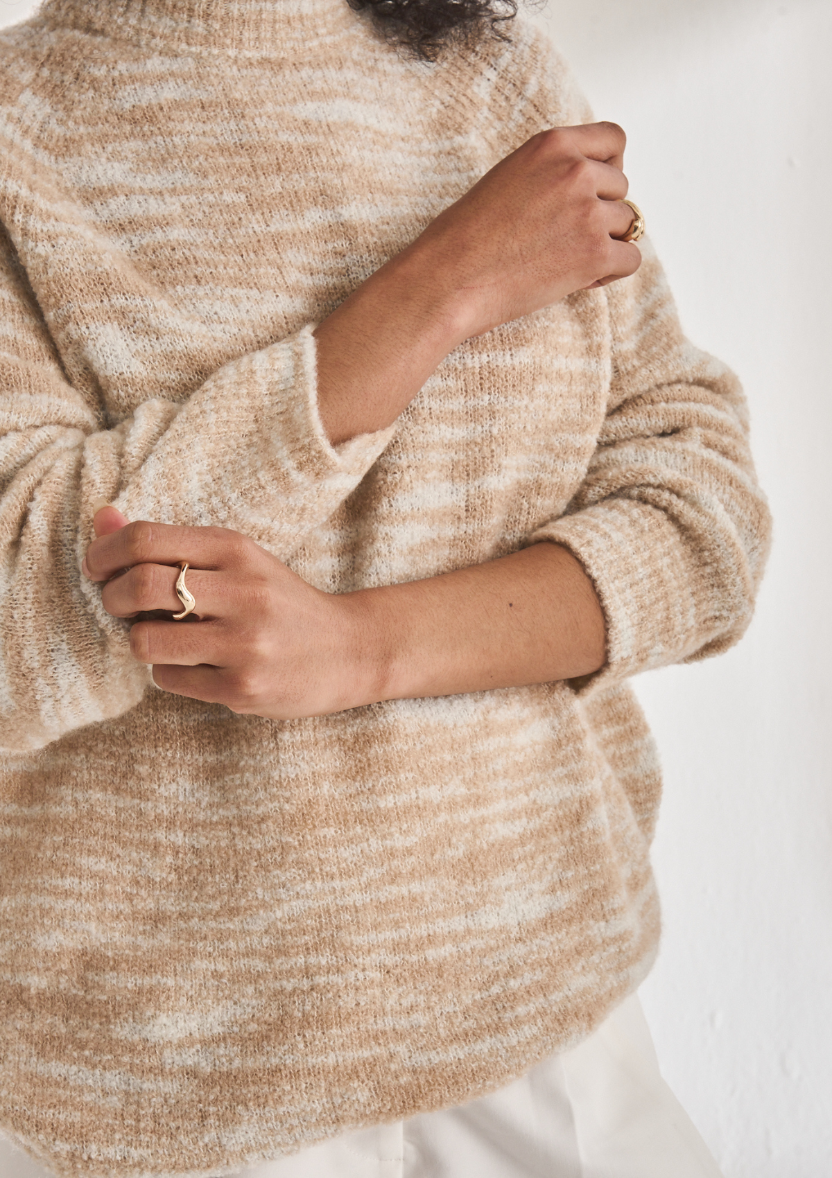 Cashmere & Silk Sweater In Toffee