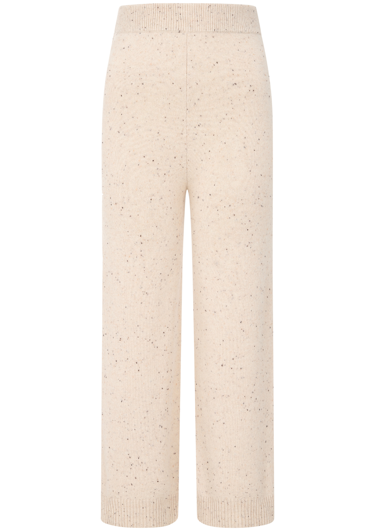 Donegal Knit Trousers in Marble White