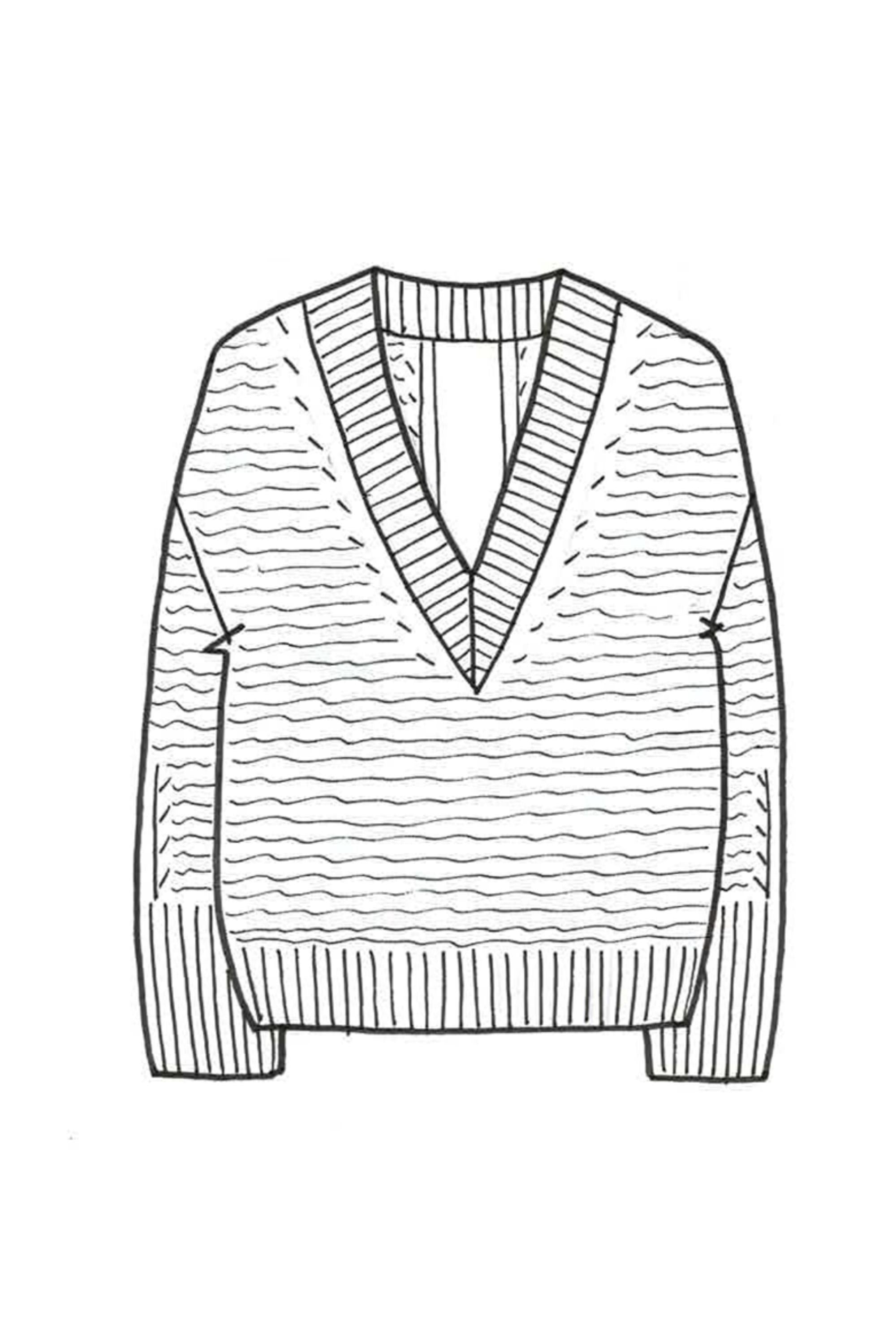 Relaxed V Neck Cashmere Sweater - Made to Order