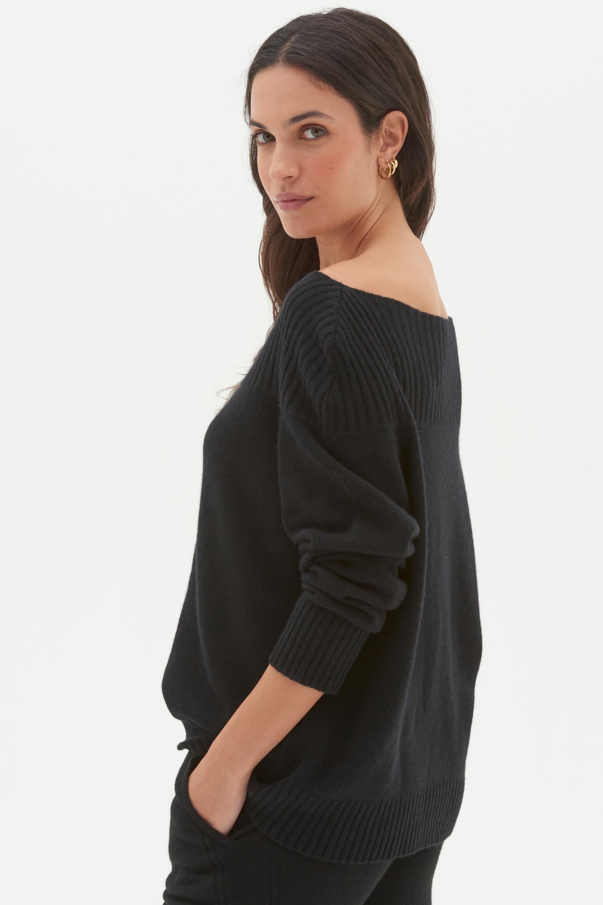 Cashmere Boat Neck Sweater - Made to Order