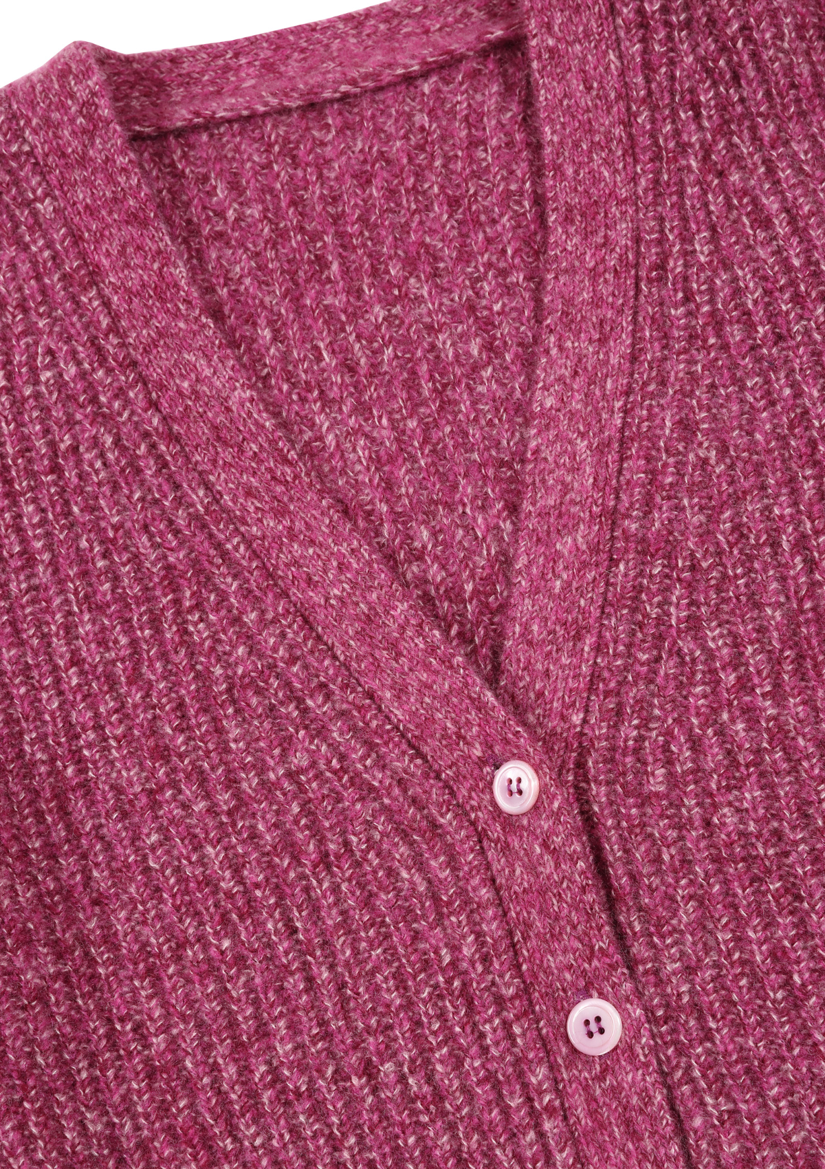 Silk & Cashmere Frilled Cardigan in Carlita Pink