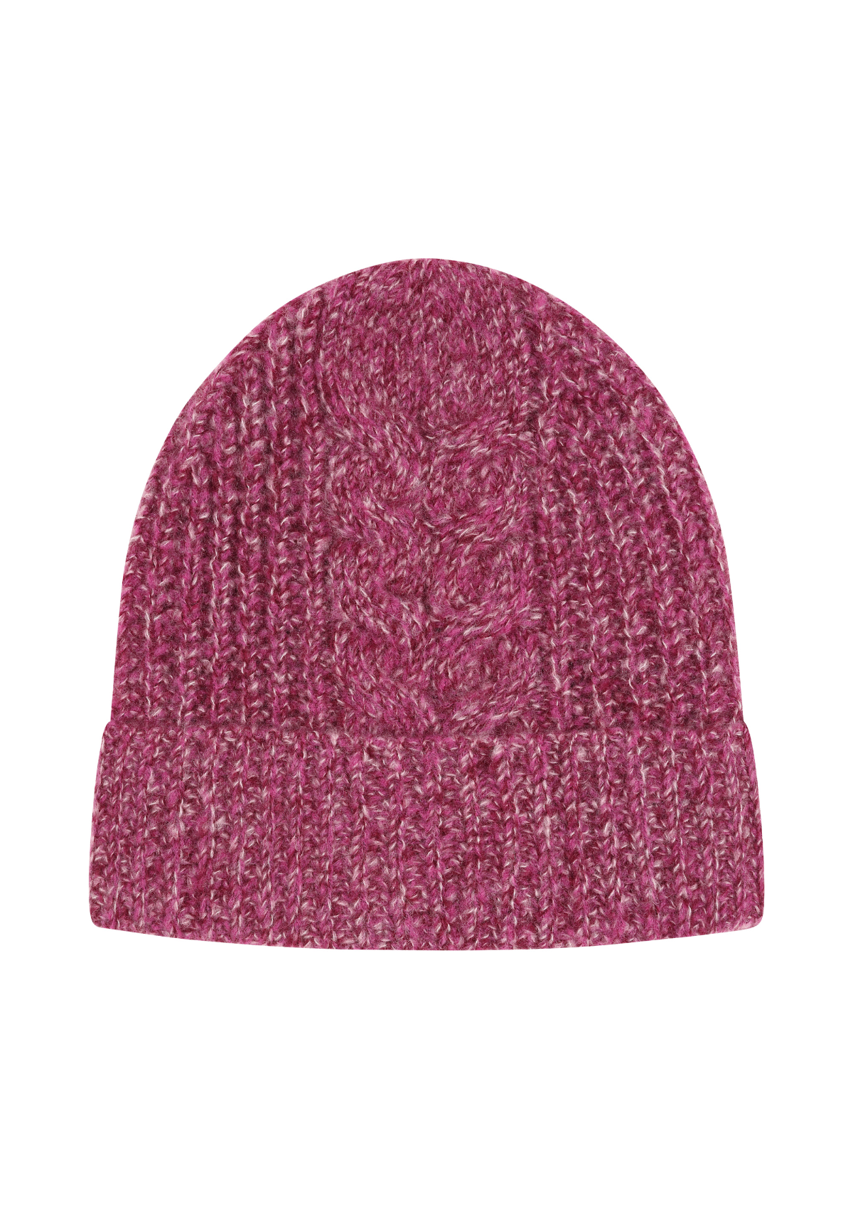 Silk & Cashmere Cable Beanie in Carlita Pink