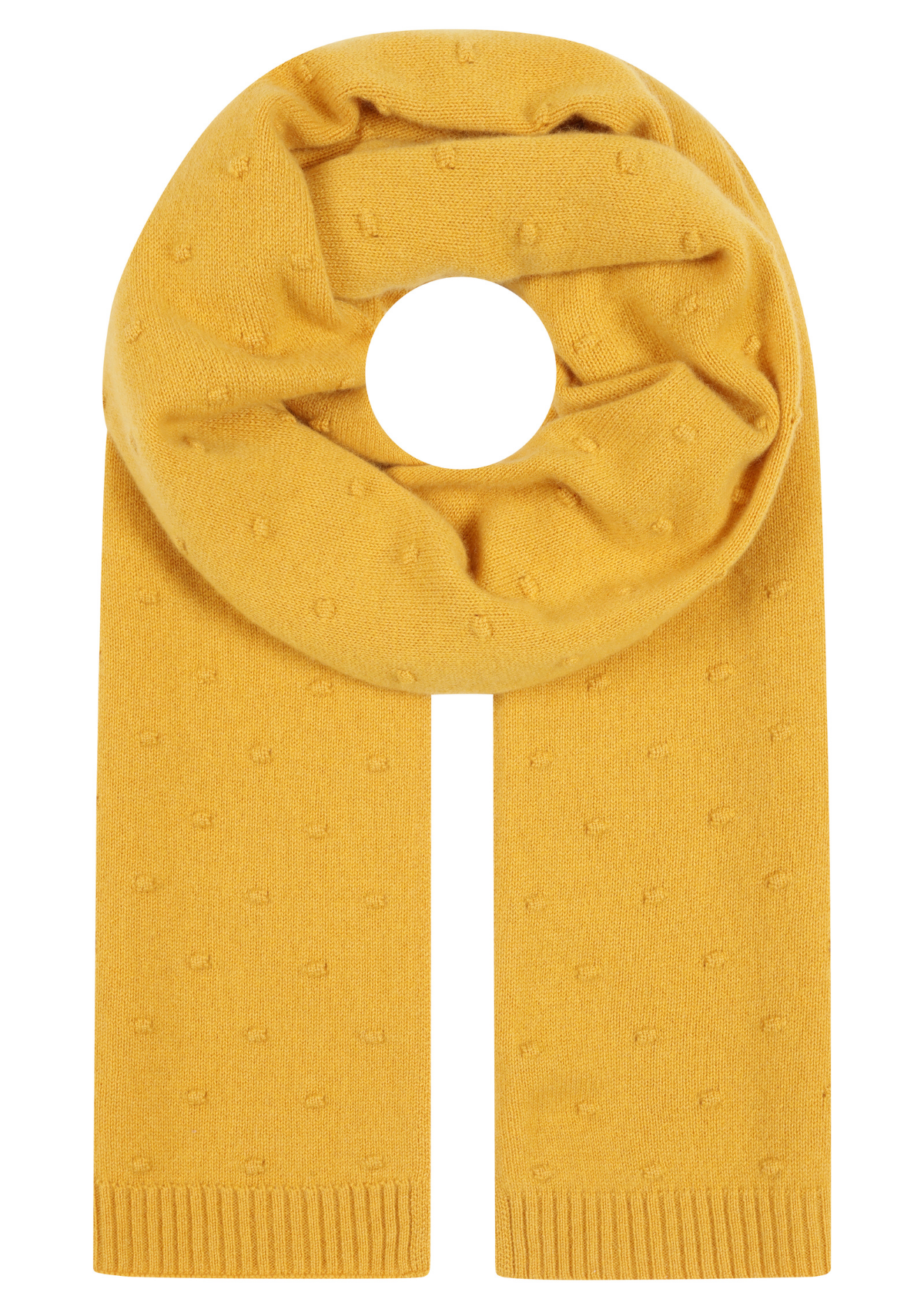 Bobble Scarf in Melon Yellow