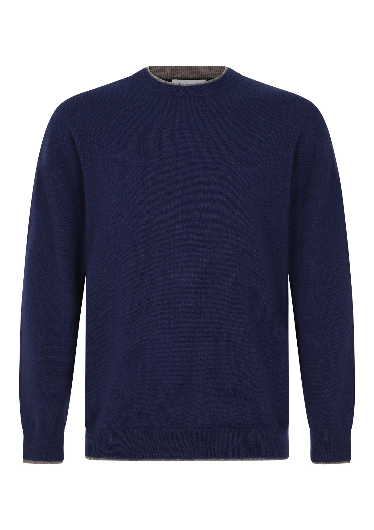Mens Cashmere Crew Neck Sweater in Midnight Blue