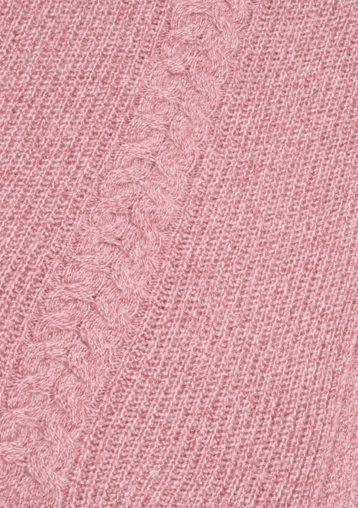 Silk & Cashmere Cable Scarf in Sugary Pink