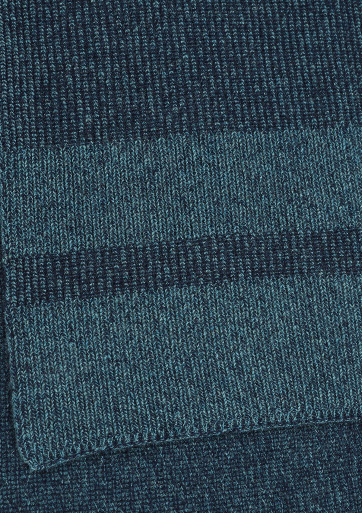 Striped Scarf in Navy & Aquarelle Blue