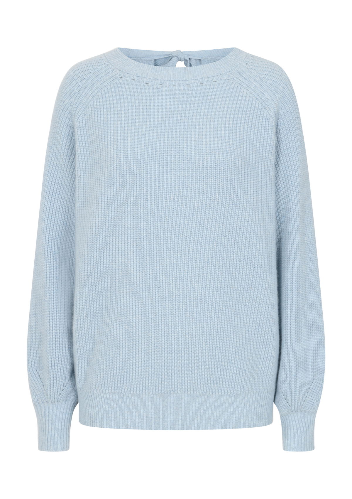 Cashmere Tie-Back Sweater in Sky Blue