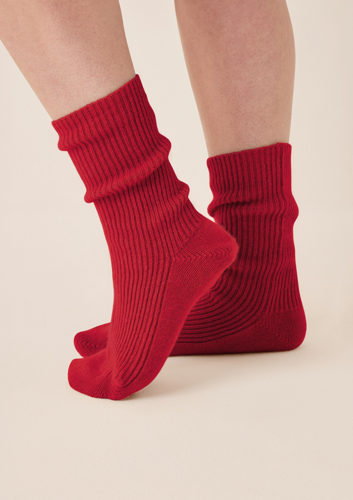 Cashmere Sock in Garnet Red